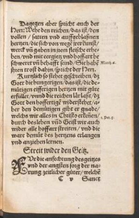 Streit wider den Geitz.