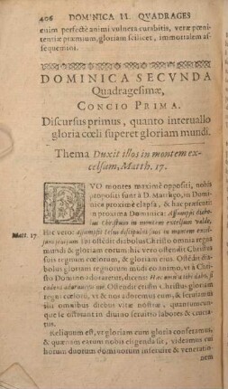 Dominica Secvnda Quadragesimae, Concio Prima [- Concio Qvinta.]