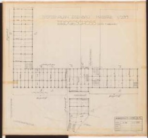 Reichsluftfahrtministerium, Berlin: Stützenplan Eisenbau 1:200