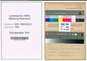Entnazifizierung Karl Schossmeier , geb. 14.04.1897 (Lehrer)