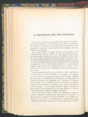 La decadencia del tipo femenino