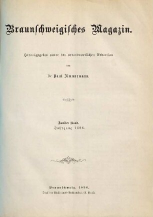 Braunschweigisches Magazin. 2. 1896