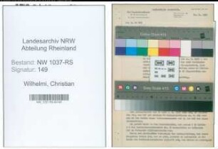Entnazifizierung Christian Wilhelmi , geb. 29.09.1899 (Techn.Stadtinspektor)