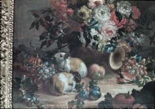Blumenstilleben mit Meerschweinchen