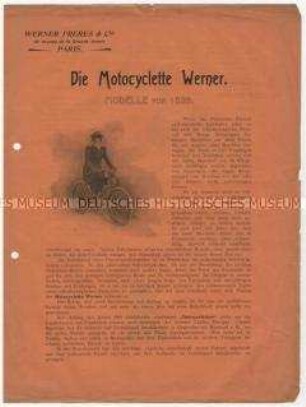 Petroleum-Fahrrad Modell 1899