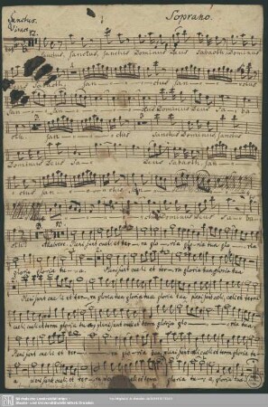 2 Sacred songs - Mus.3602-D-504a : S, Coro, orch, bc