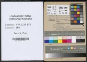Entnazifizierung Fritz Berndt , geb. 01.02.1890 (Vollziehungsbeamter)