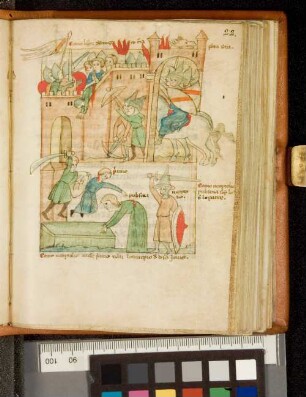 Die Zerstörung Trojas und der Tod des Priamus und der Polyxena