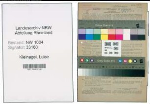 Entnazifizierung Luise Kleinagel , geb. 01.05.1902 ()