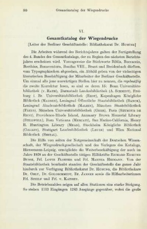 VI. Gesamtkatalog der Wiegendrucke
