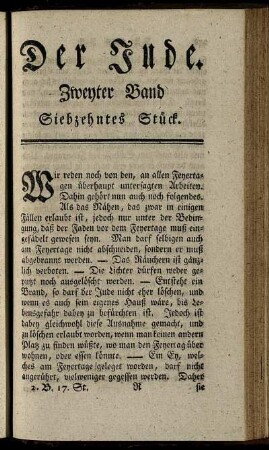 Siebzehntes Stück.