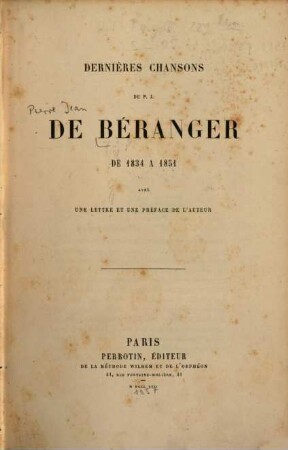 Oeuvres complètes de P. J. de Béranger. 3