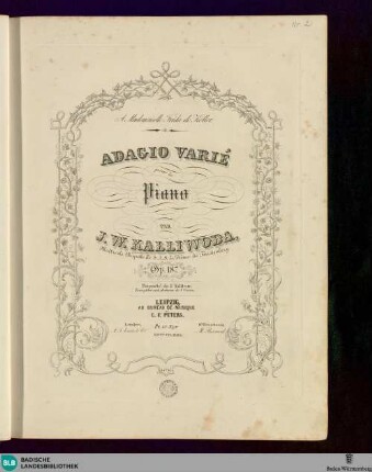 Adagio varié pour le piano : op. 187