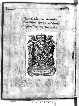 Aristotelis de sophisticis elenchis libri II cum scholiis 'De soph. autem elenchis et de his qui videntur elenchi, sunt autem paralogismi et non elenchi, dicemus' [u.a.] - BSB Clm 370