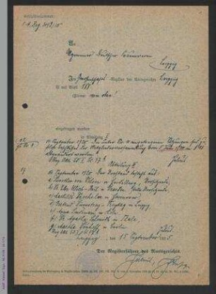 Mitteilung betr. Änderung Genossenschaftsregister