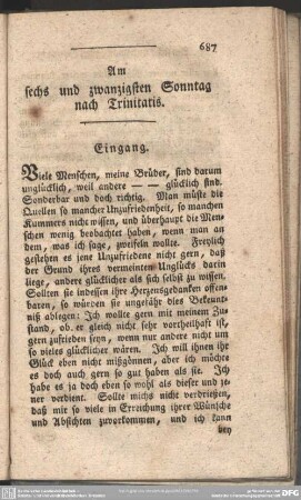 Am sechs und zwanzigsten Sonntag nach Trinitatis