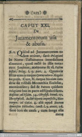 Caput XXI. De Juramentorum usu & abusu