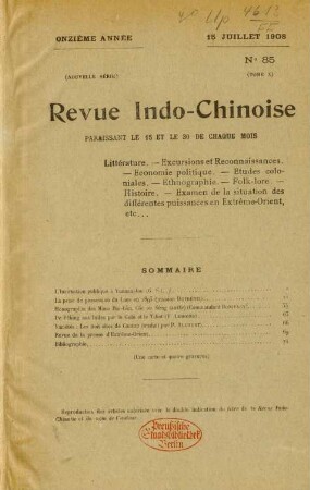 15 Juillet 1908. No 85