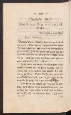 Dreyßigster Brief. - Ein und vierzigster Brief.