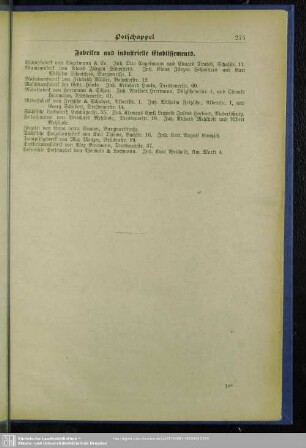 Fabriken und industrielle Etablissements