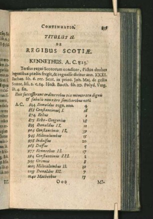 Titulus II. de Regibus Scotiae.