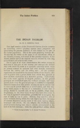 The Indian Problem