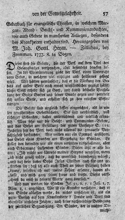 Gebetbuch für evangelische Christen.