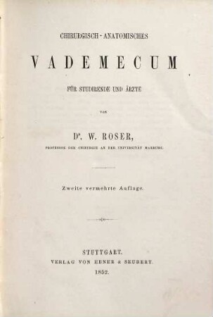 Chirurgisch-anatomisches Vademecum