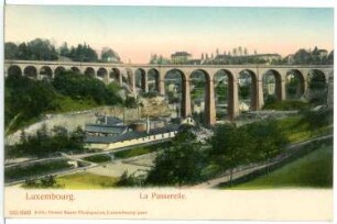 Luxemburg. La Passerelle (über das Petrusstal; 1859-1861)