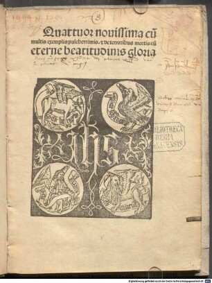Cordiale de quattuor novissimis : mit Exempla