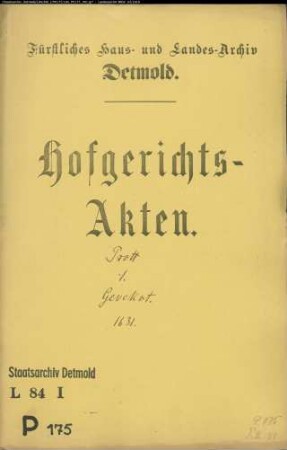 Prott, Dr. Joh., oldenburgischer Kanzler gegen Rabe Gevekot - Schuldforderung