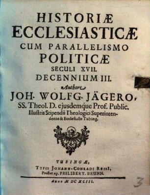 Historia ecclesiastica seculi decimi septimi, 3