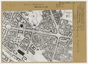 Skizze zum Teilbebauungsplan. Berlin, Friedrichshain, Stalinallee (seit 1961 Karl-Marx-Allee)/Warschauer Straße/Strausberger Platz/Frankfurter Tor