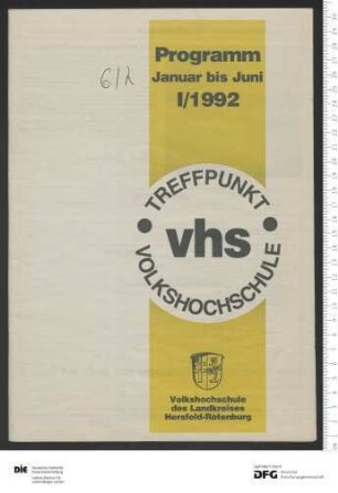 Programm 1. Semester 1992