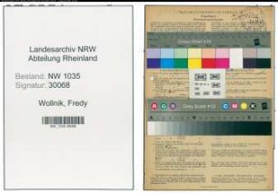 Entnazifizierung Fredy Wollnik , geb. 27.03.1905 (Kaufmaennischer Angestellter)