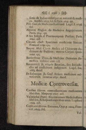 Medicæ Controversiæ.