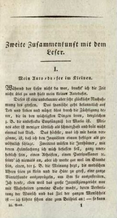 Zweite Zusammenkunft mit dem Leser
