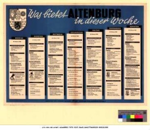 Originaltitel: Was bietet Altenburg in dieser Woche 20. Februar bis 26. Februar 1950