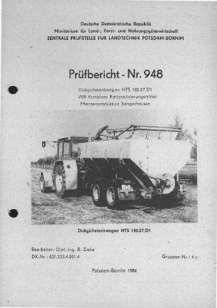 Dickgülletankwagen HTS 100.27/D1