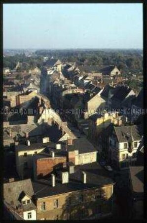 Blick auf Lutherstadt Wittenberg von einem Turm aus