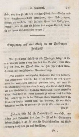 Entgegnung