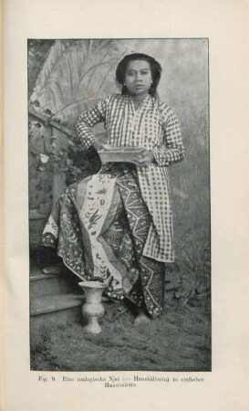 Fig. 9. Eine malayische Njai (Haushälterin) in einfacher Haustoilette