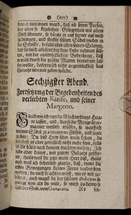 Sechzigster Abend. - Sieben u. sechzigster Abend.