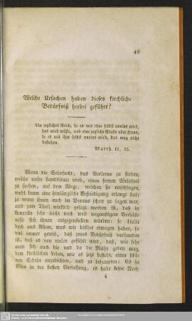 Welche Ursachen haben dieses kirchliche Bedürfniß herbei geführt?
