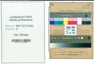 Entnazifizierung Elfriede Vits , geb. 05.07.1901 (Bueroangestellte)