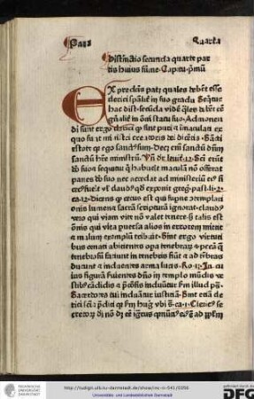 Distinctio secunda quarte partis huius summe.
