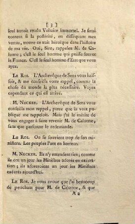 Derniers conseils de M. Necker au Roi