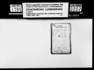 Kollektaneen des Pfarrers Köhler aus Marschalkenzimmern zur Geschichte der Stadt Kirchheim