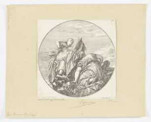 Musik, Astronomie und Täuschung, aus: "Opera selectiora quae Titianus Vecellius Cadubriensis et Paulus Calliari Veronensis inventarunt et pinxerunt"