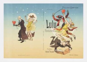 Umschlag zu: Félicien Champsaur, "Lulu. Pantomime en un acte", Paris 1888